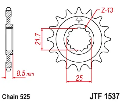 Expediere rapidă JT - Pinion (fata) JTF1537, 16 dinti - ZX-9R 02- Z1000 03-06 JT