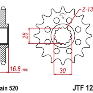 ESJOT - Pinion (fata) 50-32073S, 14 dinti - CBR600 99- 900 1000 Sport 520 ESJOT Livrare rapidă
