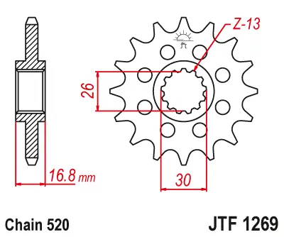 ESJOT - Pinion (fata) 50-32073S, 14 dinti - CBR600 99- 900 1000 Sport 520 ESJOT Livrare rapidă