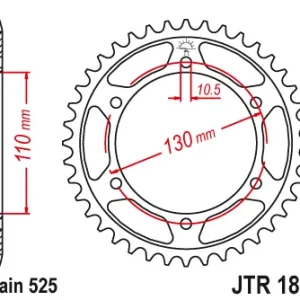 ESJOT - Foaie (spate) 50-29037, 45 dinti - YZF-R6 06- GSXR750 11 ESJOT Reducere de preț