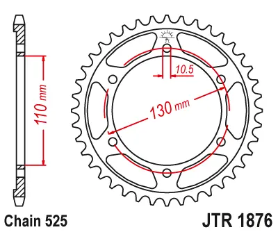 ESJOT - Foaie (spate) 50-29037, 45 dinti - YZF-R6 06- GSXR750 11 ESJOT Reducere de preț