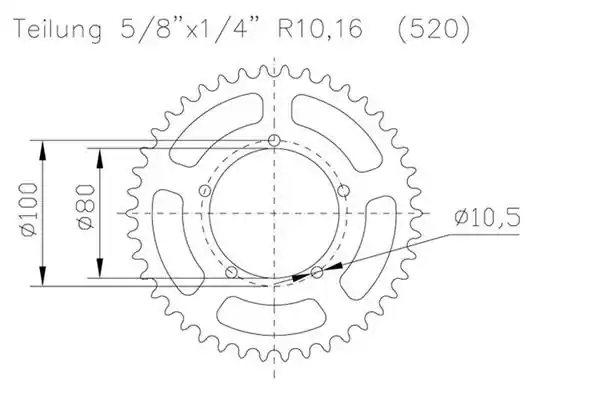 ESJOT - Foaie (spate) Aluminiu 51-32124, 45 dinti - BMW S1000RR Racing Felge ESJOT Transport gratuit