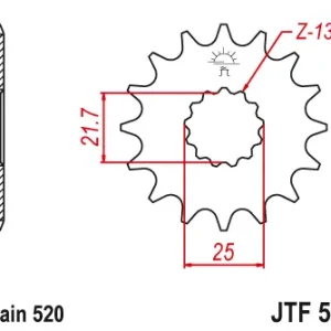 Cel mai vândut EMGO - Pinion (fata) JTF565, 15 dinti - Versys650 GS500E 2-Zyl YZWR EMGO