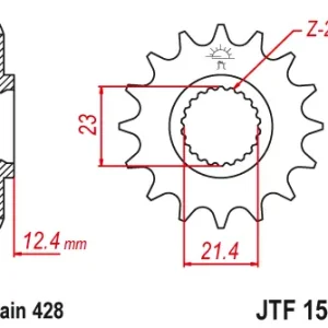 Preferatul clienților EMGO - Pinion (fata) JTF1594, 15 dinti - YBR250 07- YG250Tricker EMGO