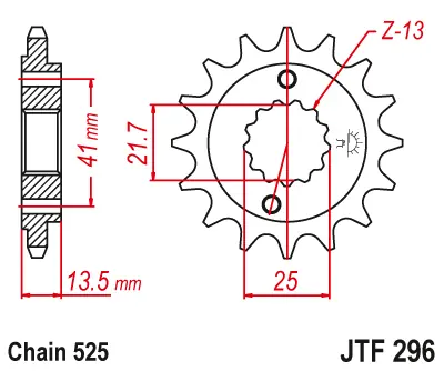 Ofertă exclusivă EMGO - Pinion (fata) JTF296, 16 dinti - XRV650 NT650 VT600C NV400 EMGO