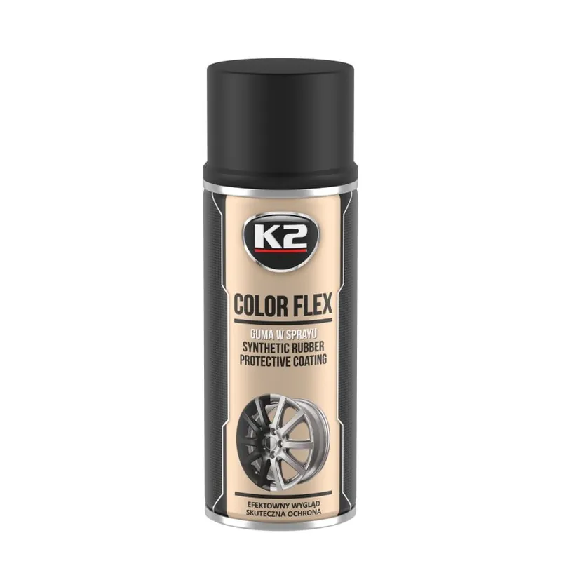 Bestseller K2 Color Flex 400 ml - Vopsea cauciucata negru mat