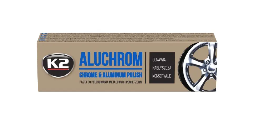 K2 Aluchrom 120gr - Pasta lustruit aluminiu si crom Reducere extra