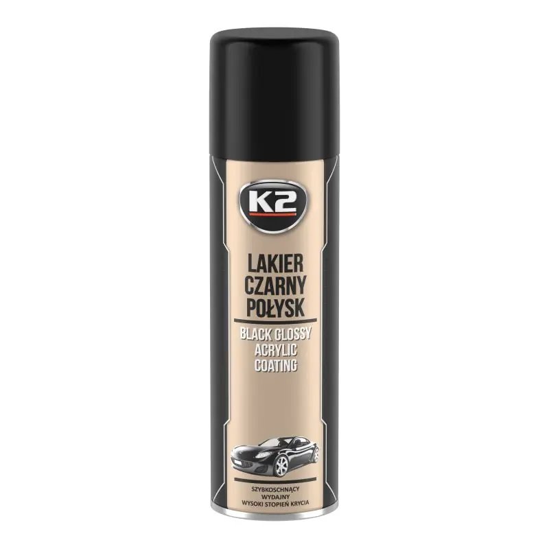 Black Glossy Acrylic Coating 500ml - Vopsea acrilică spray Reducere de preț