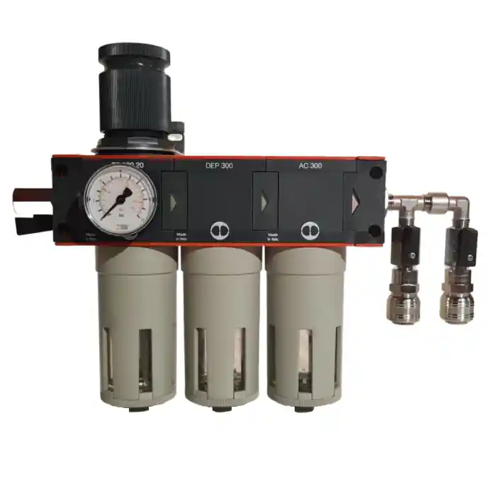 Baterie filtrare aer comprimat, MW D300, filtrare aer vopsitorie cu regulator, baterie 3 filtre, pana la 0.003 microni cu carbon activ, debit 950 l/min Ofertă exclusivă
