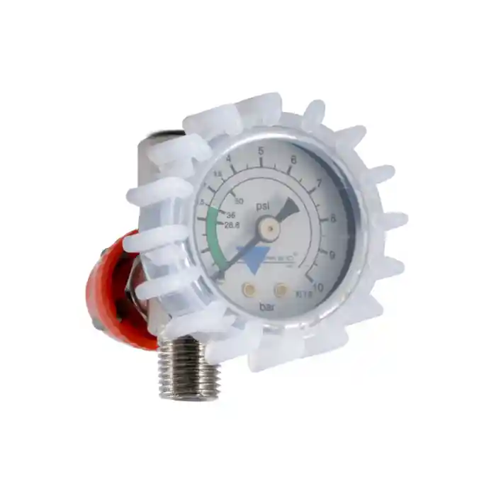 Promoție Regulator de presiune aer cu manometru mecanic, Walcom 90105/W, montare pe furtun, cupla 1/4, maxim 10 bar