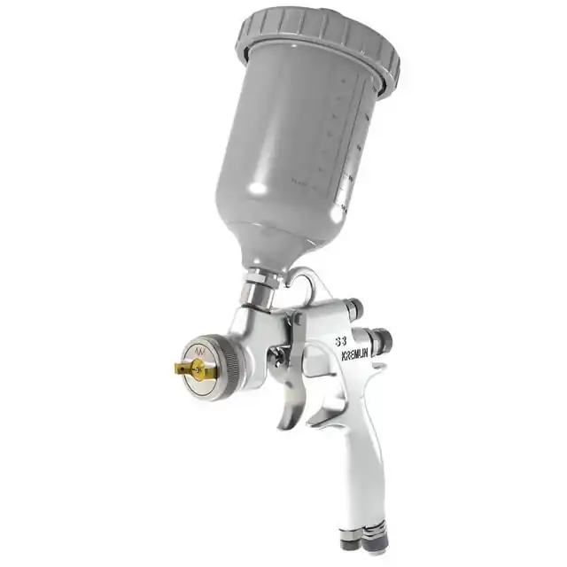 Plată sigură Pistol de vopsit pentru retus, Sames Kremlin S3 G HPA, cupa plastic 250 ml, duza la alegere, consum aer 150 l/min