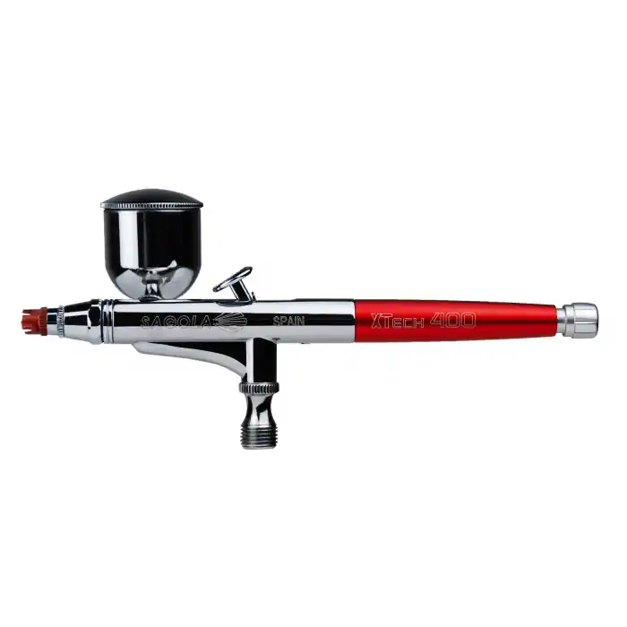 Aerograf profesional, Sagola XTech 400, cana sus, duza la alegere 0.3 mm (Made in Spain) Preferatul clienților