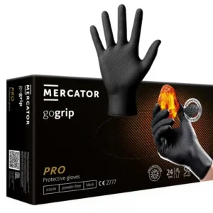 Manusi Nitril, Mercator GoGrip, culoare neagra, cutie 50 buc Cumpără online