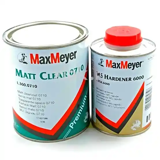 Ofertă limitată Pachet lac auto mat, Max Meyer 0710 Mat Clear, cantitate 1 litri lac si 0.5 litri intaritor