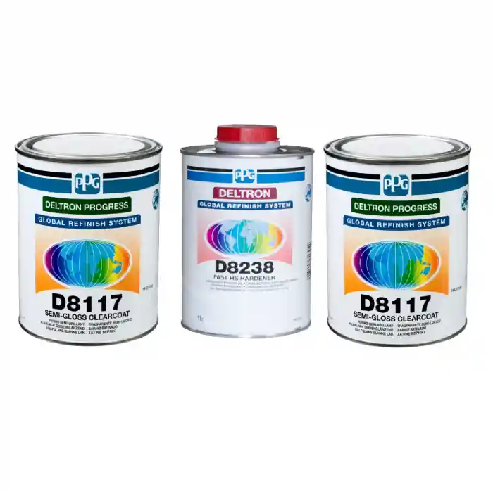 Livrare rapidă Pachet lac auto semi-mat, PPG D8117 Matt Clearcoat System, cantitate 2 litri lac si 1 litru intaritor