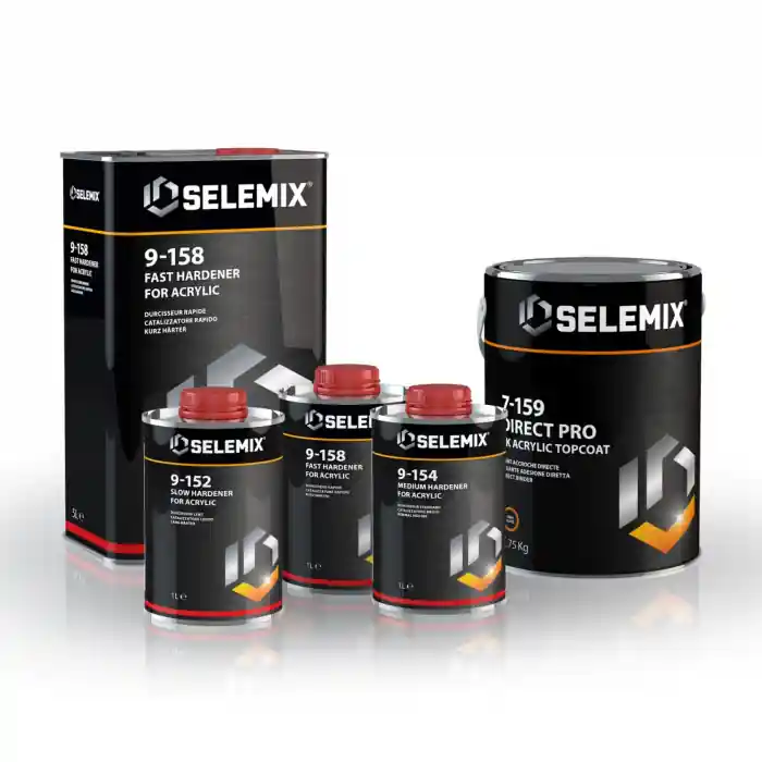Vopsea direct pe metal, SELEMIX® Direct pe Substrat - DTM, dupa cod de culoare, cantitate 100 ml vopsea + intaritor si diluant Premium