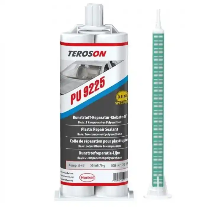 Adeziv plastic bicomponent, Teroson® PU 9225, adeziv plastic din 2 componente, uscare rapida, gramaj 50 ml Preferatul clienților