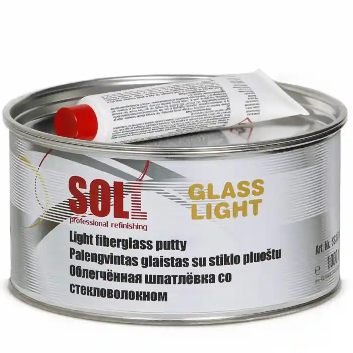 Promoție Chit poliesteric fibra, Soll Glass Light, contine intaritor, cantitate 1 litru