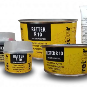 Ofertă exclusivă Chit poliesteric universal, Retter R10, de umplere, contine intaritor, cantitate 0.20 / 0.50 / 1.00 / 1.80 kg