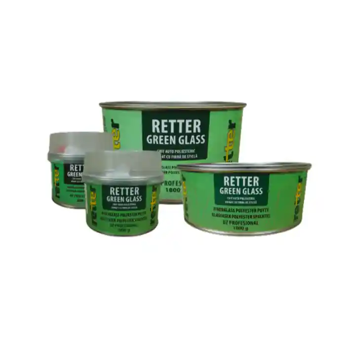 Ofertă exclusivă Chit cu fibre de sticla, Retter Green Glass, contine intaritor, cantitate 0.20 / 0.50 / 1.00 / 1.80 kg