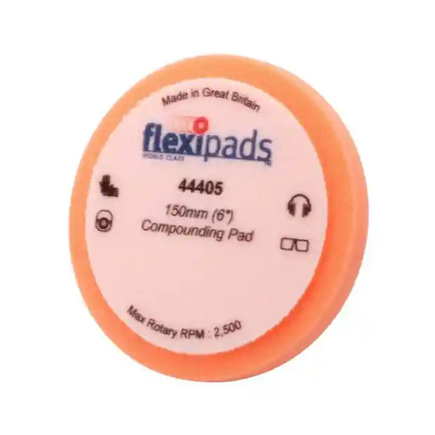 Ultima șansă Burete polish, Flexipads FP44405, cu velcro, diametru 150 mm. culoare portocaliu