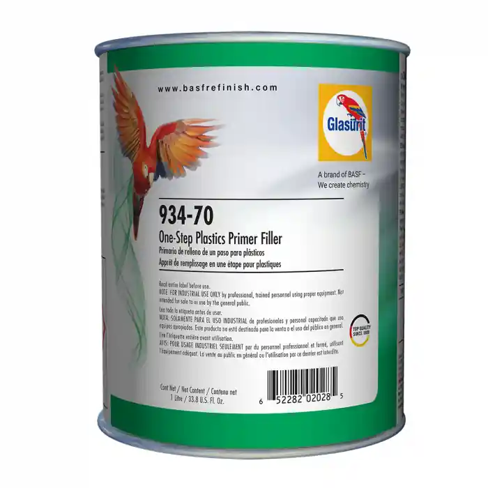 Promoție Platic primer, Glasurit 934-70 One-Step 2K 4:1, culoare gri pentru aderenta pe plastic, gramaj 1 litru + 0.5 litri intaritor