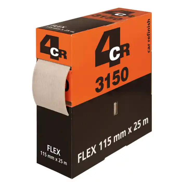 Hartie abraziva, 4CR 3150, slefuire pe umed sau uscat, granulatie P150- P800, dimensiune 115 mm x 25 m Preferatul clienților