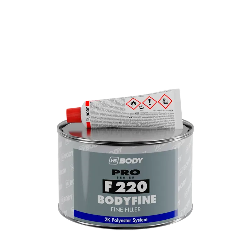 Chit poliesteric, HB Body F220, extra fin, culoare alb, gramaj 0.25 / 1 kg Popular
