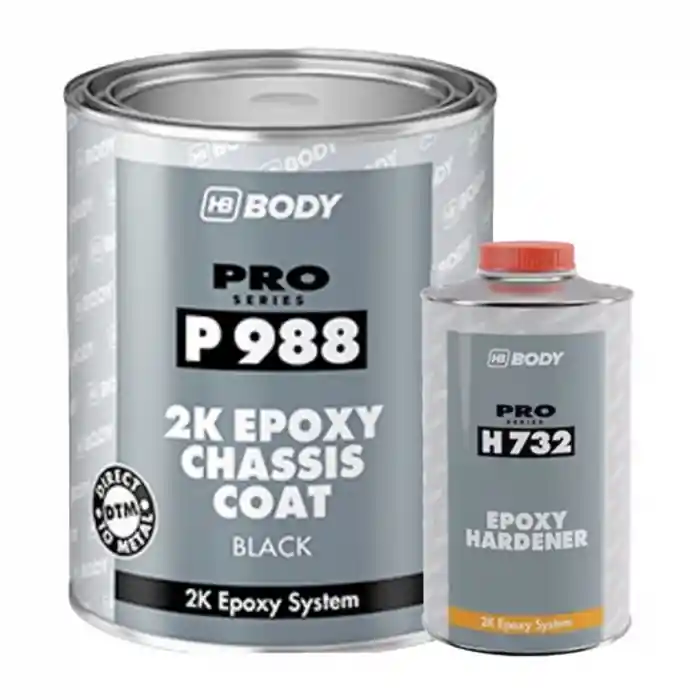 Epoxy primer, Body HB P988, culoare negru, contine intaritor, cantitate 4 litri filler + 1 litru intaritor Lichidare de stoc
