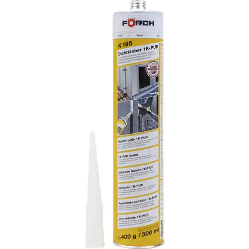 Adeziv etansare, Forch K195, 1K-PUR, culoare alb /gri / negru, gramaj 300 ml Lichidare de stoc