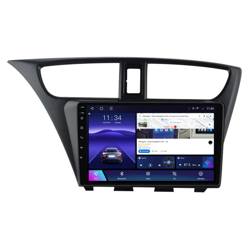 Navigatie Honda Civic IX Hatchback (2011-2015) cu Android, 4GB RAM, 64GB ROM, Ecran QLED 9" Touchscreen, CarPlay Wireless, DSP Nu rata