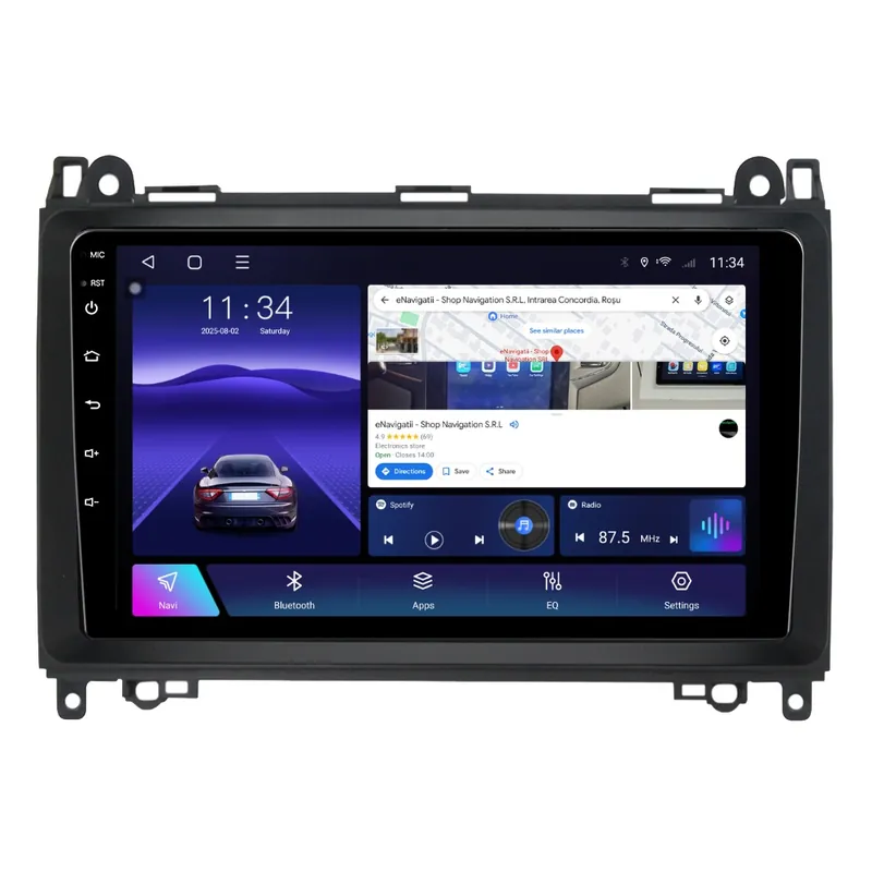 Navigatie Mercedes Vito (2003+) cu Android, 4GB RAM, 64GB ROM, Ecran QLED 9" Touchscreen, CarPlay Wireless, DSP Preț promoțional