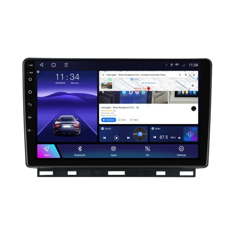 Livrare rapidă Navigatie Renault Clio V (dupa 2019) cu Android, 4GB RAM, 64GB ROM, Ecran QLED 9" Touchscreen, CarPlay Wireless, DSP