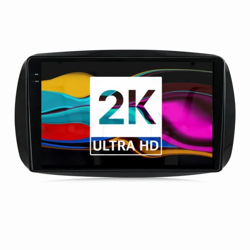 Discount Navigatie Android 2K Smart Fortwo (dupa 2014) cu Android, 4 GB RAM, 64 GB, Ecran QLED 9.5 Inch 2000x1200, CarPlay Wireless, 4G