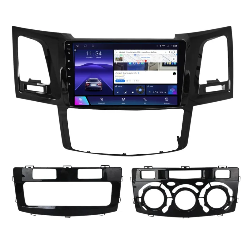 Comandă acum Navigatie Toyota Hilux VII (2004-2015) cu Android, 6GB RAM, 128GB ROM, Ecran QLED 9" Touchscreen, CarPlay Wireless, DSP
