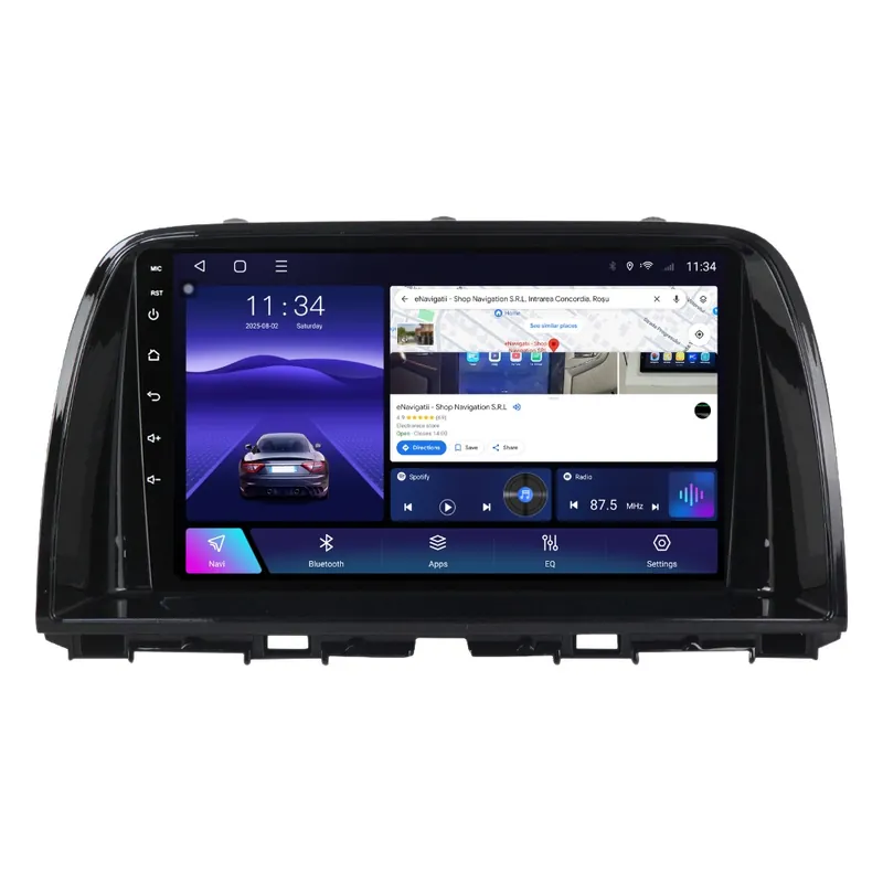 Preț redus Navigatie Mazda CX-5 (2011-2017) cu Android, 8GB RAM, 128GB ROM, Ecran QLED 9" Touchscreen, CarPlay Wireless, DSP Pro