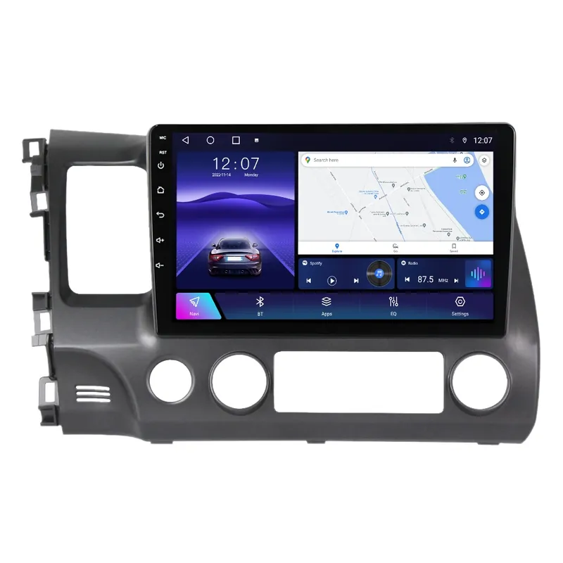 Navigație Dedicată Honda Civic VIII Sedan (2006 - 2011) 8GB RAM, 128GB, Octa-Core, Ecran QLED 10", CarPlay, Android Auto, Slot SIM 4G Popular