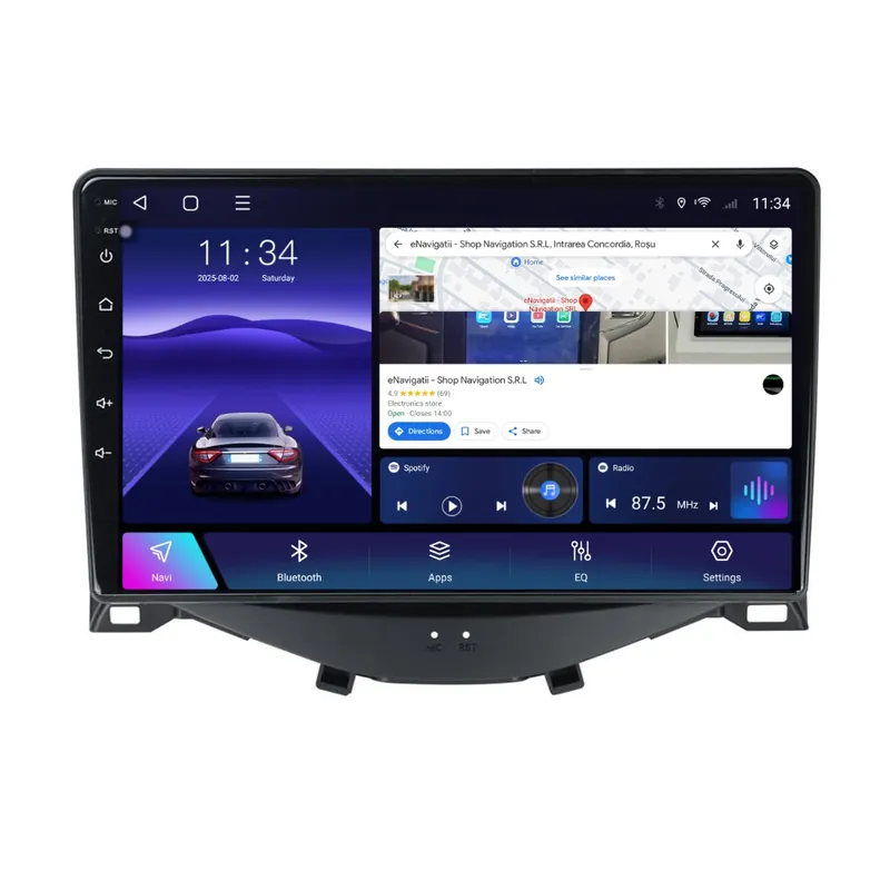 Navigatie Peugeot 108 (2014-2022) cu Android, 8GB RAM, 128GB ROM, Ecran QLED 9" Touchscreen, CarPlay Wireless, DSP Pro Ultima șansă