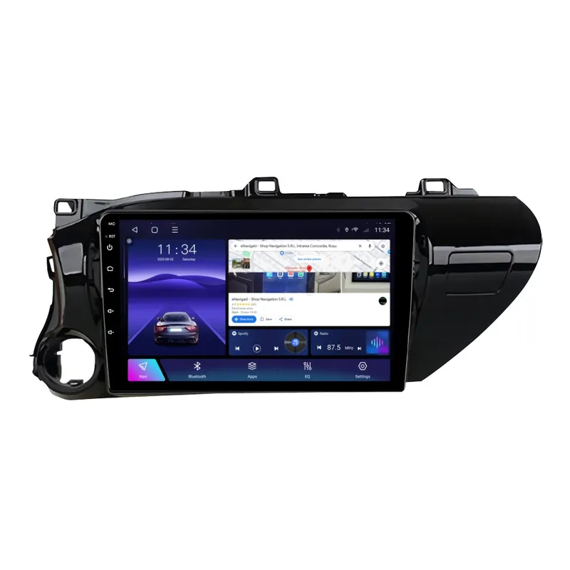 Vezi acum Navigatie Toyota Hilux VIII (2015+) cu Android, 8GB RAM, 128GB ROM, Ecran QLED 10" Touchscreen, CarPlay Wireless, DSP Pro