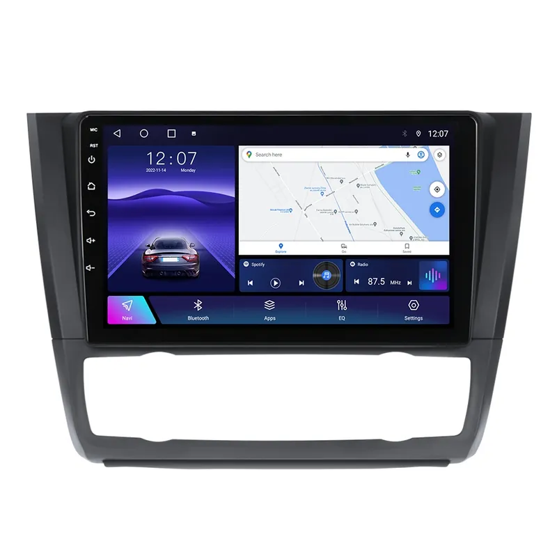 Navigație Dedicată BMW Seria 1 (2004-2011) Clima automata, 8GB RAM, 128GB, Ecran QLED 9", CarPlay, Android Auto, Slot SIM 4G Retur gratuit