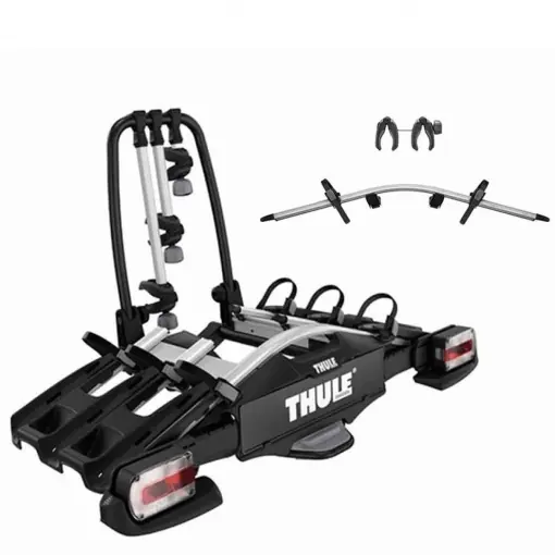 Suport biciclete Thule VeloCompact 927 cu prindere pe carligul de remorcare + adaptorul Thule 9261 pentru a 4-a bicicleta Mai ieftin