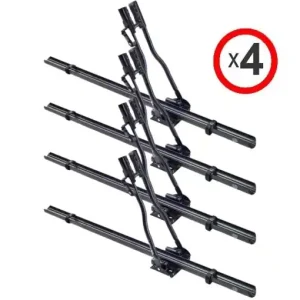 Super ofertă Pachet 4 suporturi auto bicicleta Cruz Race Black cu montate pe bare transversale