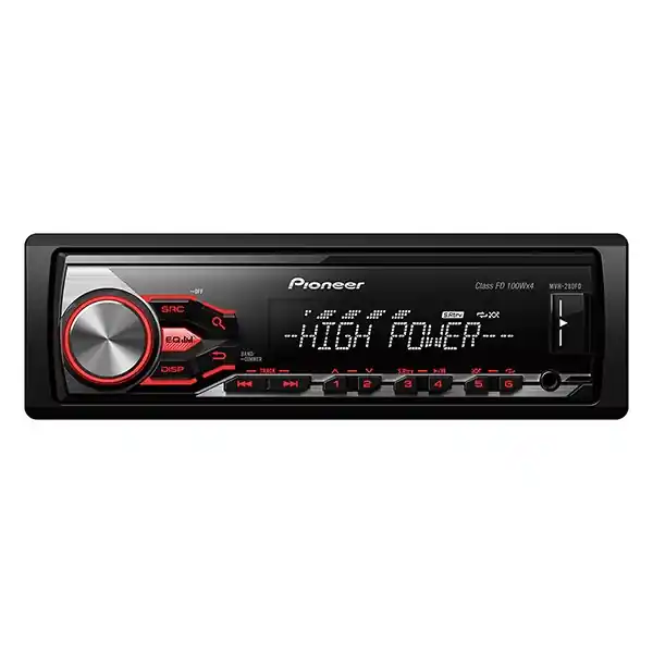 Cel mai bun preț Player auto Pioneer MVH-280FD, 4x100W, USB, AUX, iPod/iPhone, Android, panou frontal detasabil