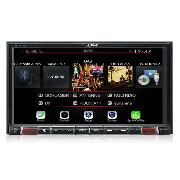 Popular Multimedia player Alpine INE-W710D, 4x50W, DVD, CD, FM, USB, Aux, Bluetooth, GPS, IPhone/IPod, Android
