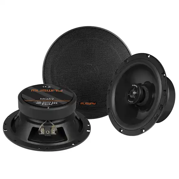 Boxe auto coaxiale Musway MQ62, 100W RMS, 16.5 cm, 2 cai, set 2 difuzoare Ofertă limitată