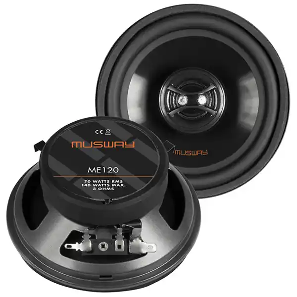 Promoție Boxe auto coaxiale Musway ME120, 70W RMS, 12 cm, 2 cai, set 2 difuzoare