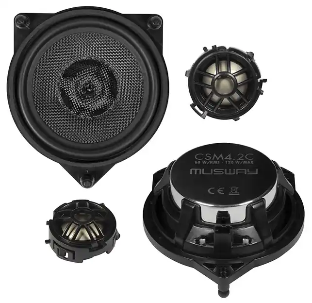 Doar azi Boxe auto componente Musway CSM4.2C, 60W RMS, 10 cm, 2 cai, set 2 difuzoare, compatibil Mercedes-Benz clasa C/GLC/E