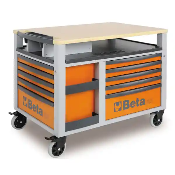 Dulap mobil cu 10 sertare si blat de lemn BETA C28 O Reducere extra